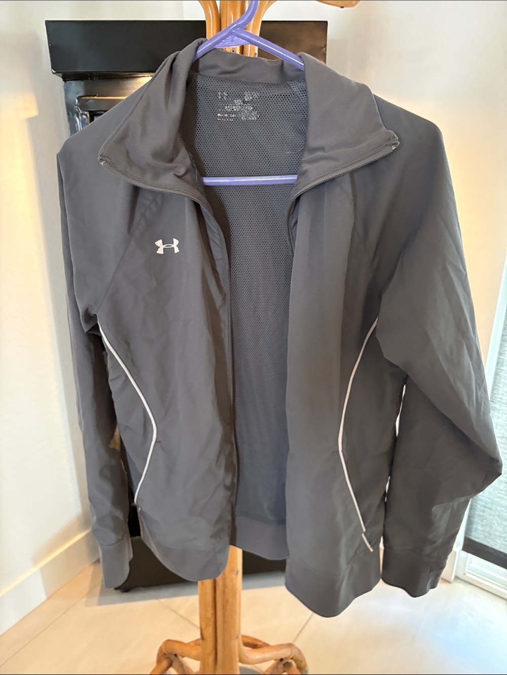 Under Armour Charcoal Grey Full-Zip Performance Jacket